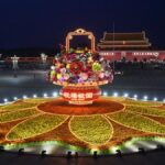 CHINA-BEIJING-TIAN'ANMEN SQUARE-FLOWER BASKET (CN)